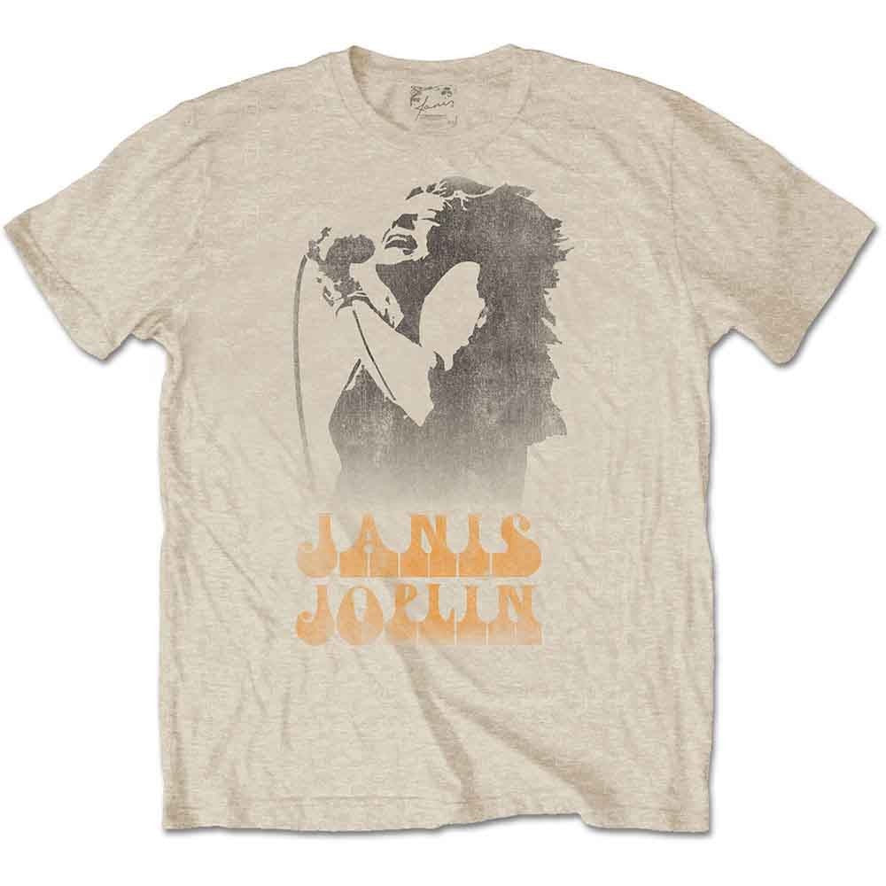Janis Joplin Men's T-Shirt- Working the Mic