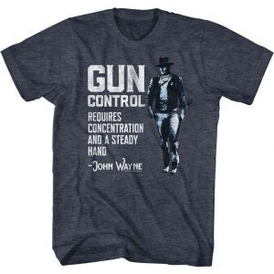John Wayne Gun Control Navy Heather T-Shirt