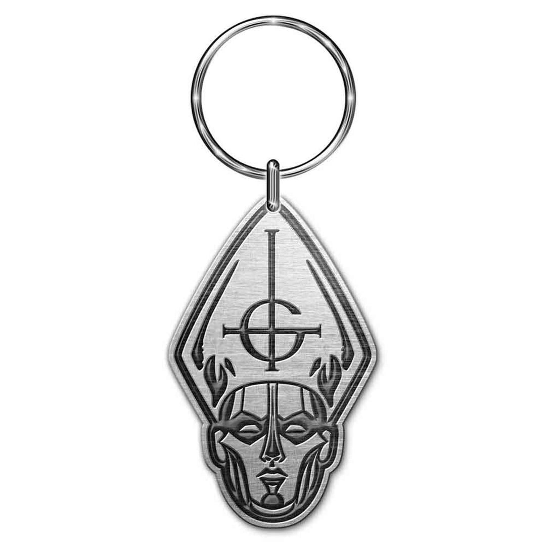 Ghost Keychain - Papa Head (Die-Cast Relief)