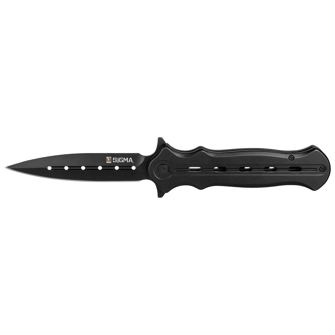 4.75" Sigma Darkline Striker Ball Bearing Flipper Pocket Knife - Black