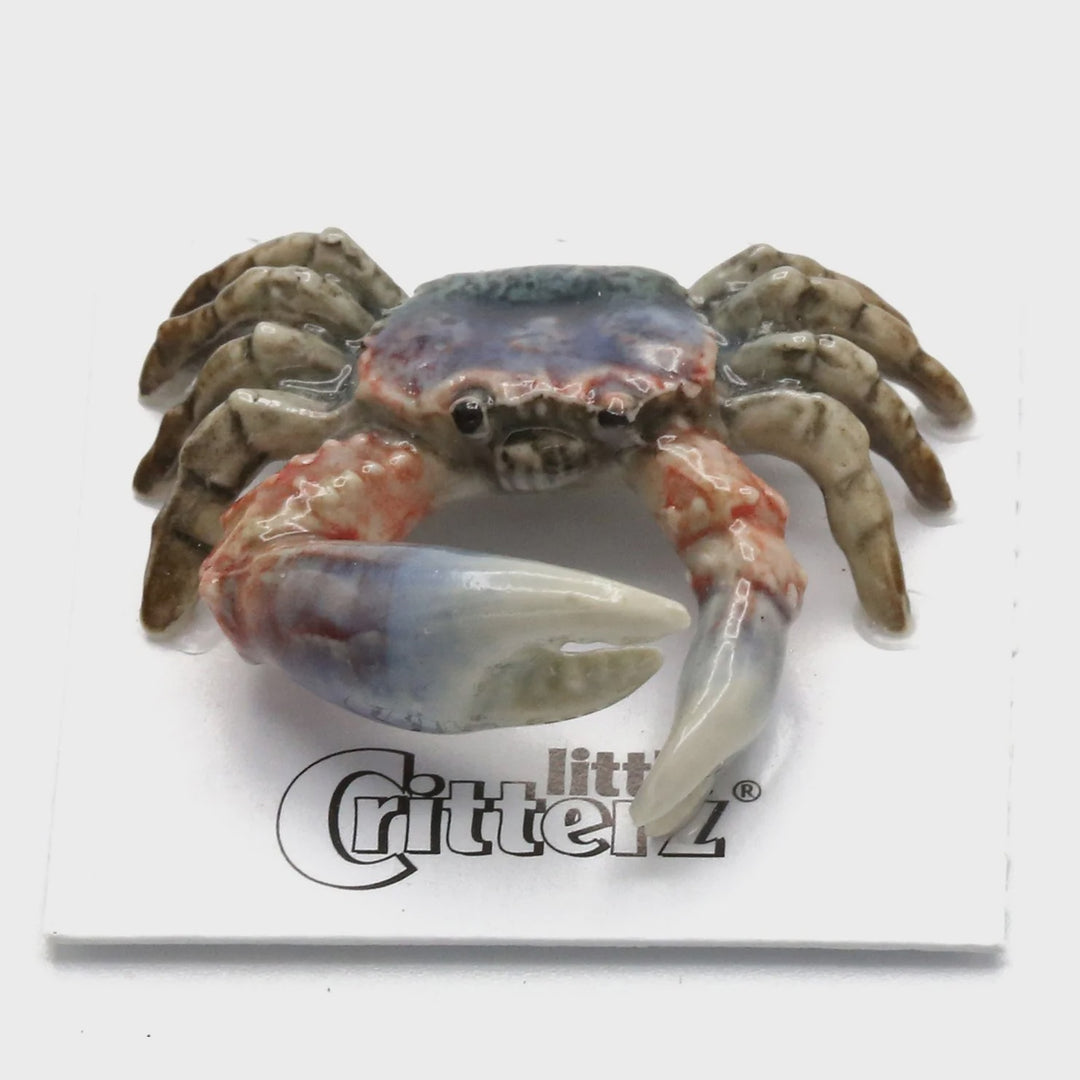 Fiddler Crab "Claw" - miniature porcelain figurine