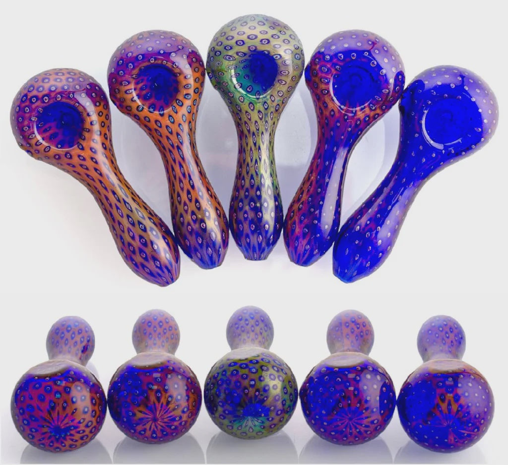 5" Snake Skin Crush Glass Spoon