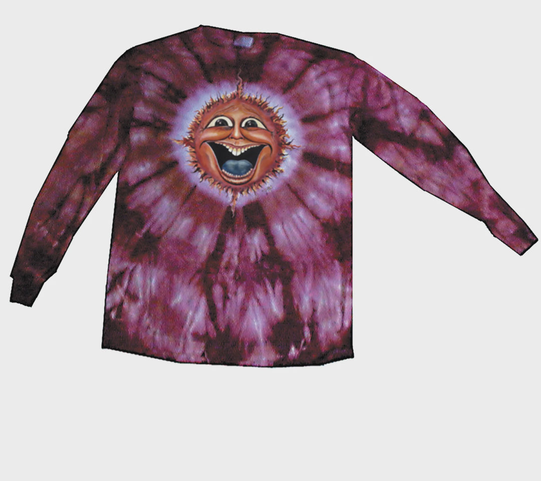 Sunface Tie Dye Long Sleeve Shirt