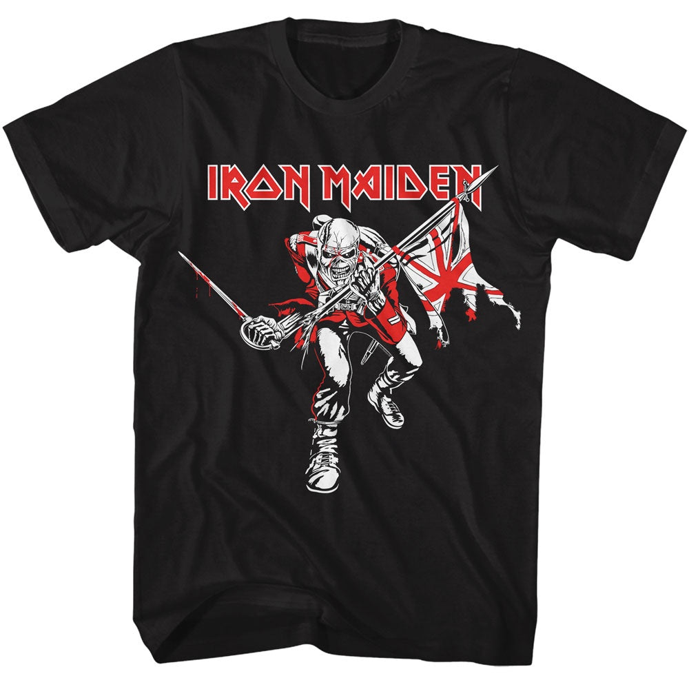 Iron Maiden Red White Trooper T-Shirt - Tall