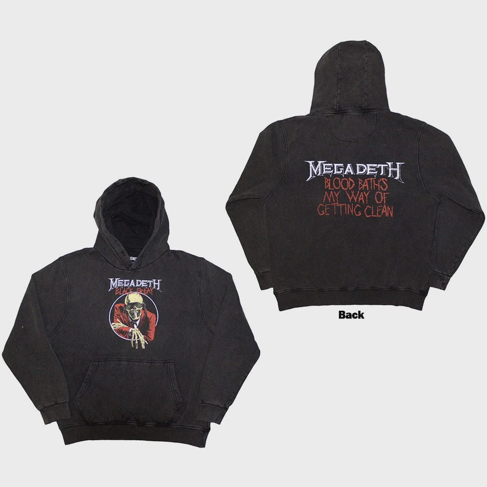 Megadeth Stone Wash Hoodie: Black Friday