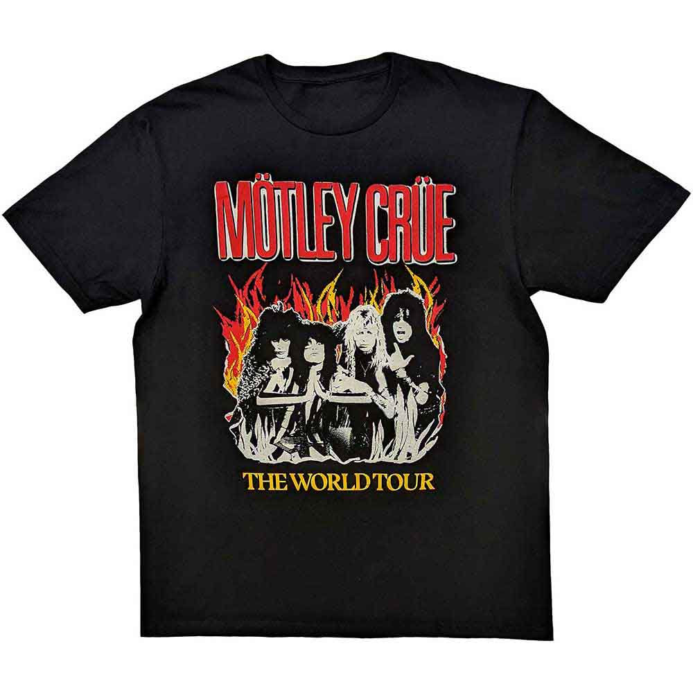 Motley Crue Vintage World Tour Flames T-Shirt