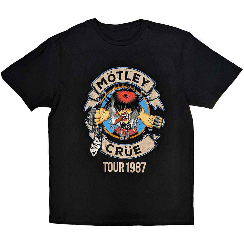 MOTLEY CRUE UNISEX T-SHIRT: GIRLS GIRLS GIRLS TOUR '87