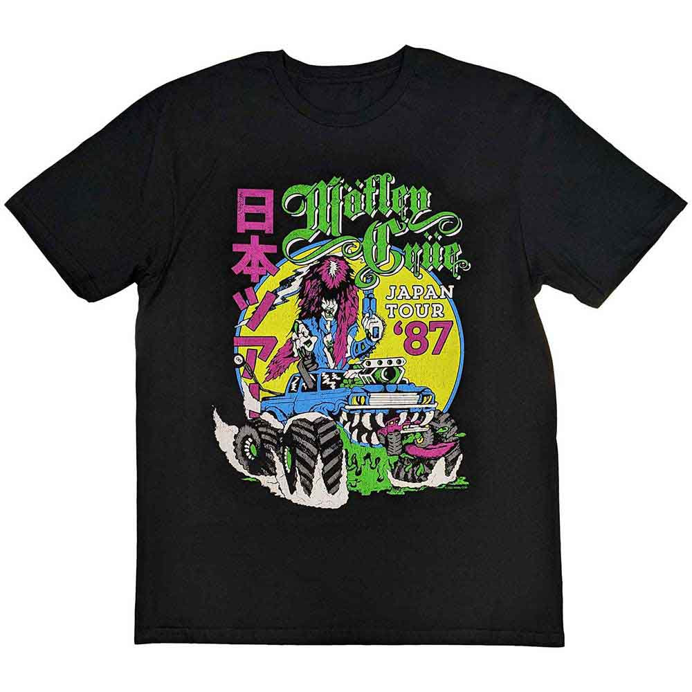 MOTLEY CRUE UNISEX T-SHIRT: GIRLS GIRLS GIRLS JAPANESE TOUR '87