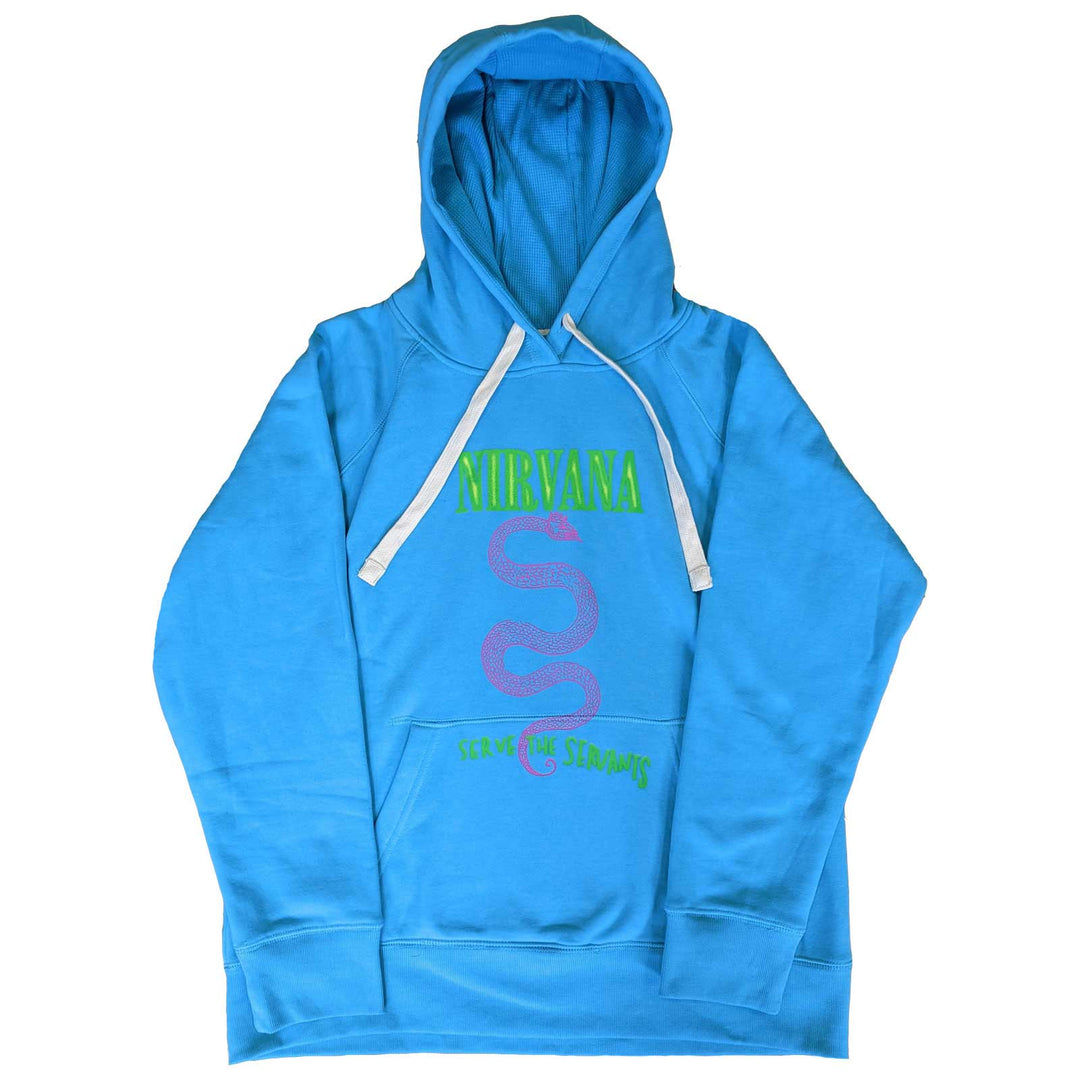 Nirvana Serve the Servants Neon Blue Hoodie