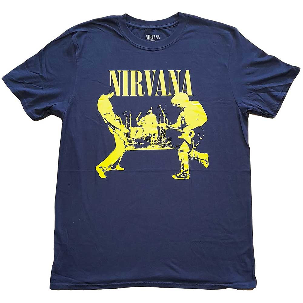 Nirvana Unisex T-Shirt - Stage (Navy Blue)