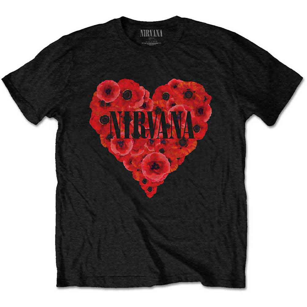 Nirvana Unisex T-Shirt - Poppy Heart