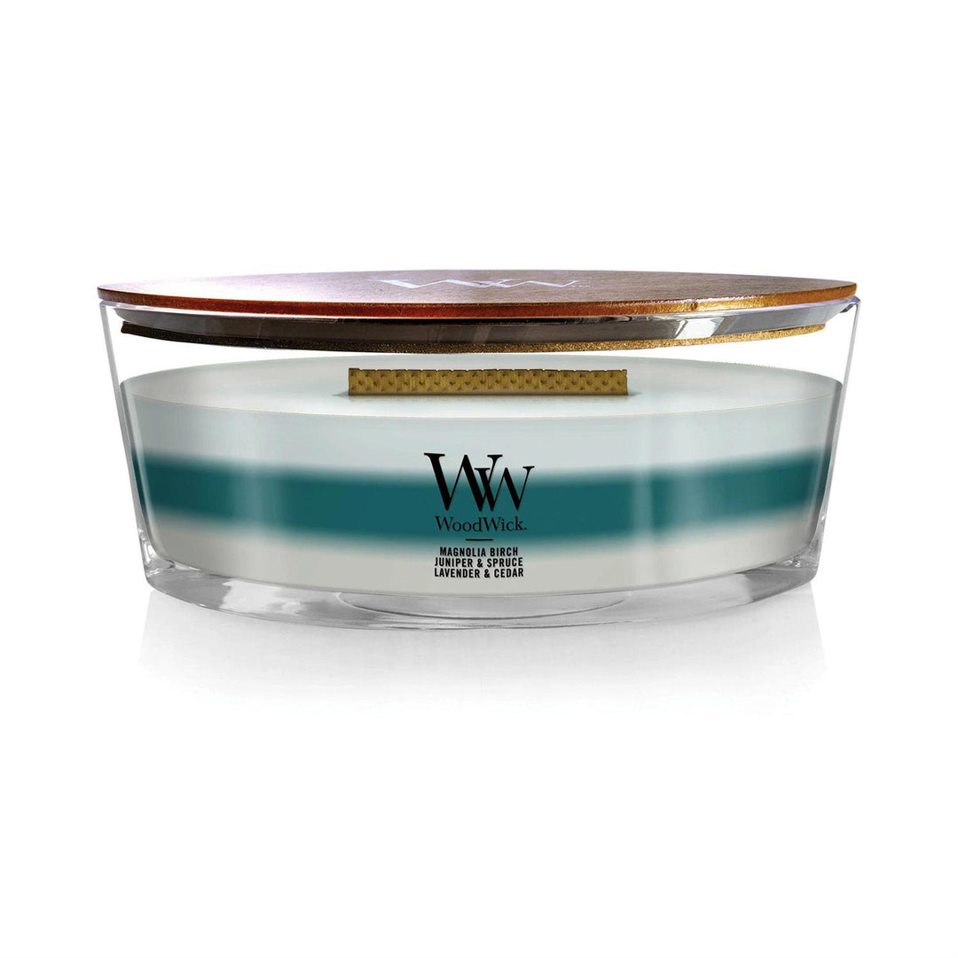 Woodwick Ellipse Candles - Trilogy Icy Woodland