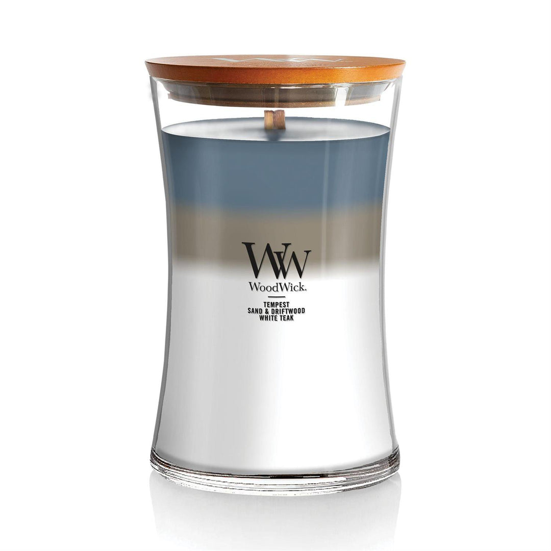 Woodwick Large Hourglass Candle - Trilogy Uncharted Waters