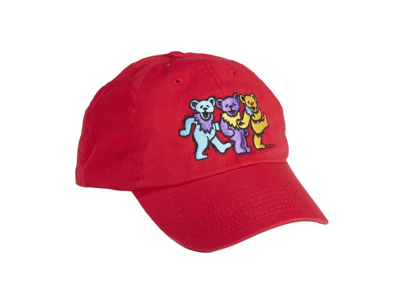 Grateful Dead Embroidered Dancing Bears Red Cap