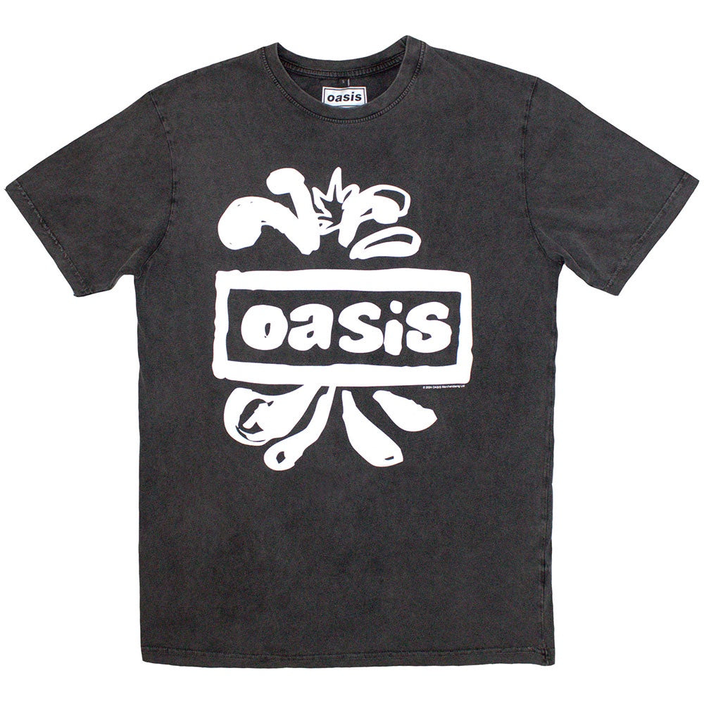 Oasis Stone Wash T-Shirt: Logo Splat