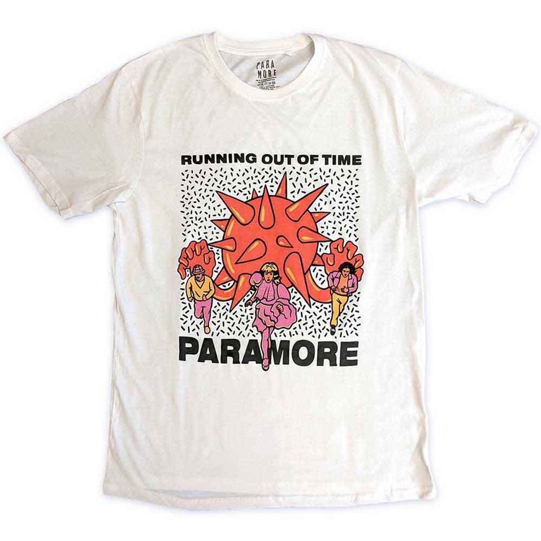 Paramore Unisex T-Shirt - Running Out Of Time (White)