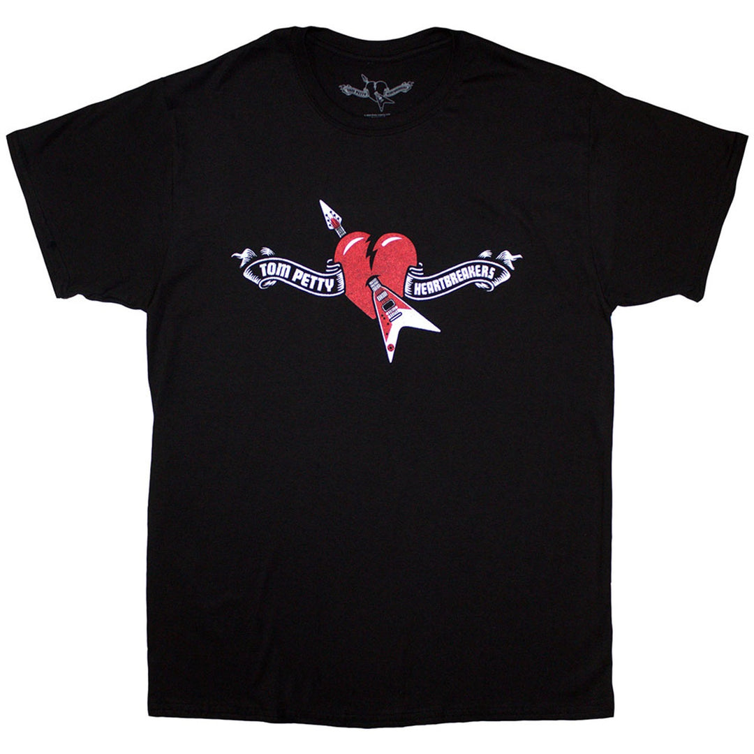 Tom Petty & The Heartbreakers Unisex T-Shirt - Heart Logo (Black)