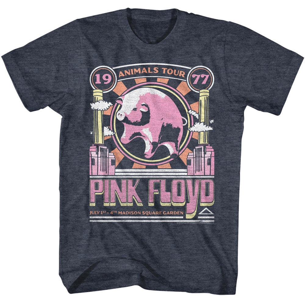 Pink Floyd Animals Tour 1977 Navy Heather T-Shirt