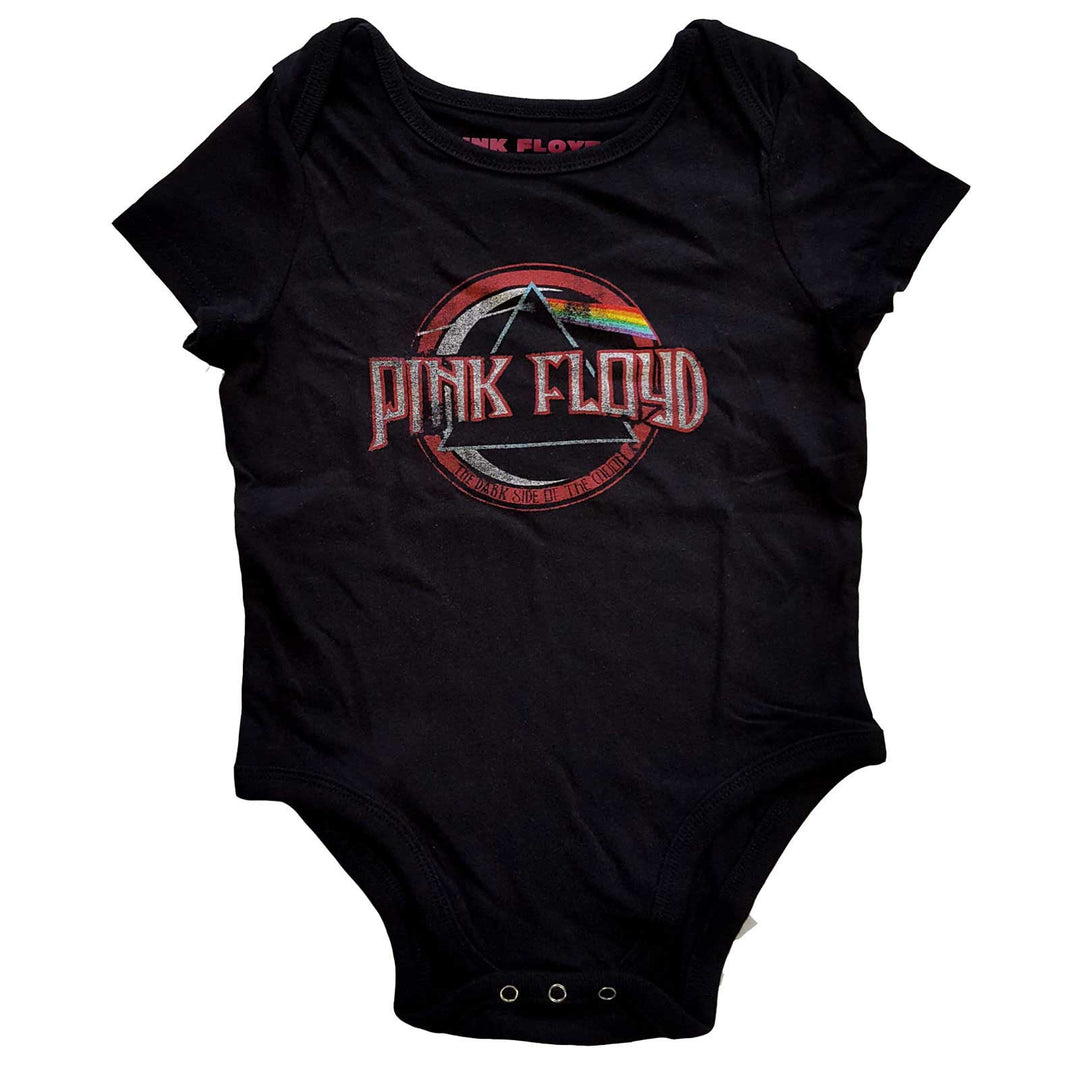 Pink Floyd Kids Baby Grow - Vintage Dark Side of the Moon Seal (Black)