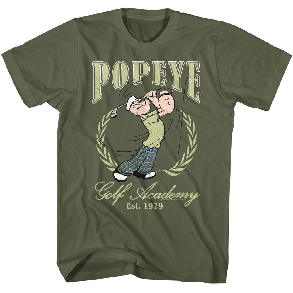 Popeye Golf Academy Military Green T-Shirt