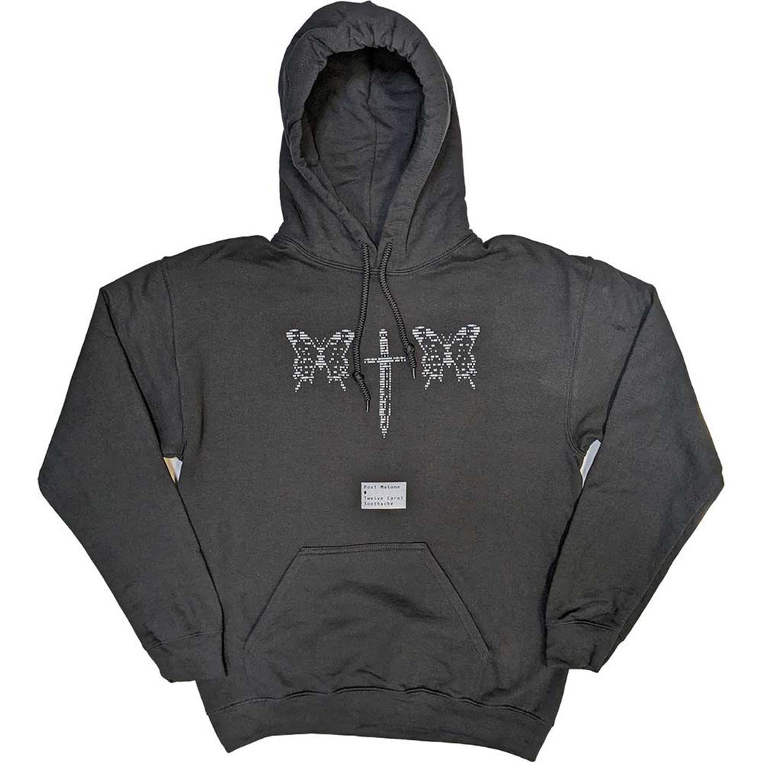 Post Malone Unisex Pullover Hoodie - Butterfly Knife (Black) (Ex-Tour)