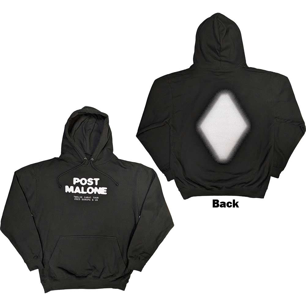POST MALONE UNISEX PULLOVER HOODIE: CARAT (BACK PRINT & EX-TOUR)