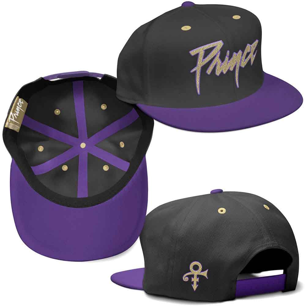 PRINCE UNISEX SNAPBACK CAP: GOLD LOGO & SYMBOL