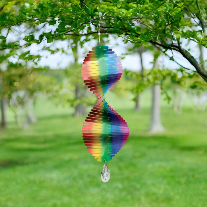 Rainbow Spiral Spinner w/ Crystal Accent