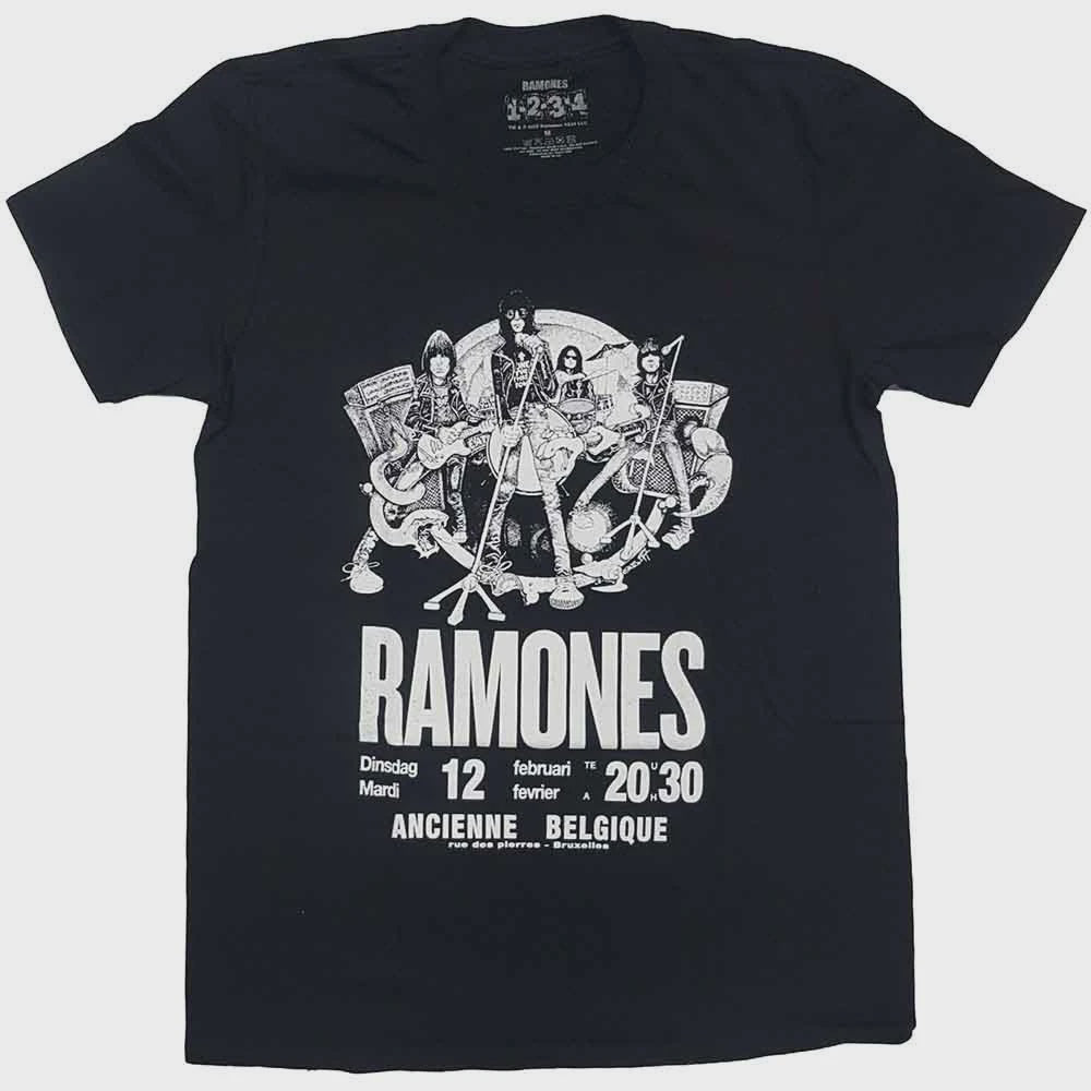 Ramones Unisex T-Shirt: Belgique (Black)