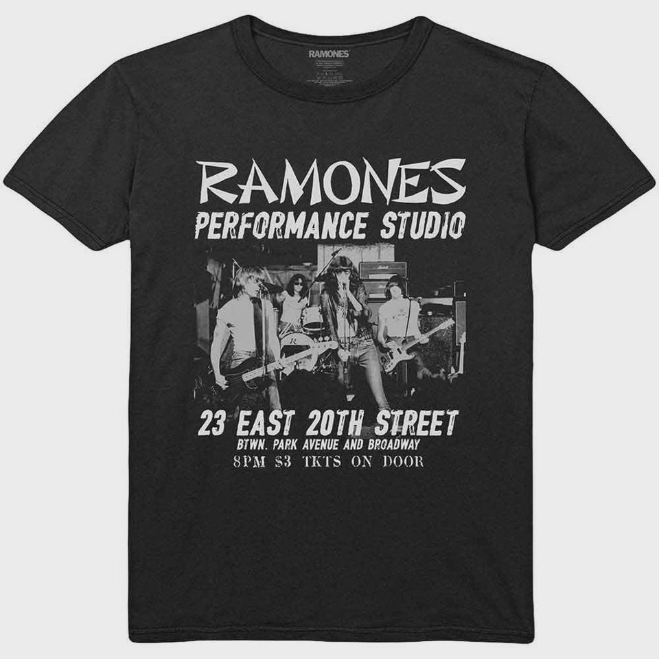 Ramones Unisex T-Shirt: East Village (Black)