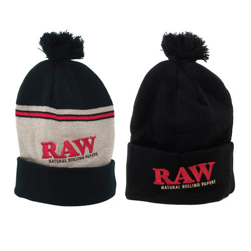 RAW - PomPom Knit Hat