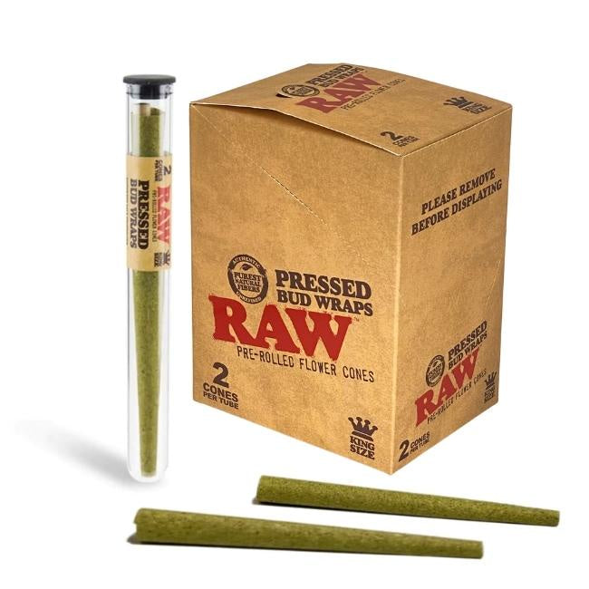 RAW BUD PRESSED WRAPS PRE ROLLED FLOWER CONES