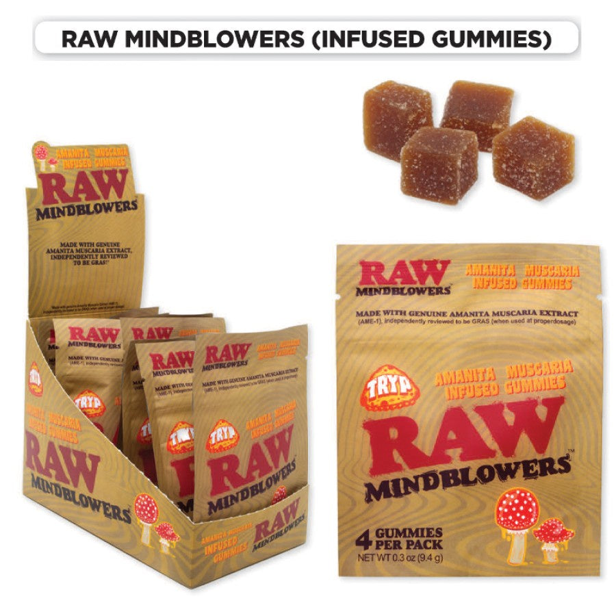 Tryp Raw Mindblowers Amanita Muscaria Infused Gummies 4ct