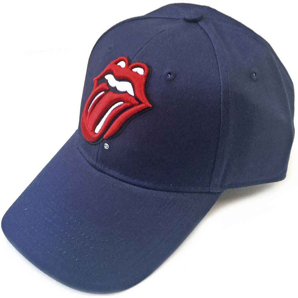 THE ROLLING STONES UNISEX BASEBALL CAP: CLASSIC TONGUE (NAVY BLUE)