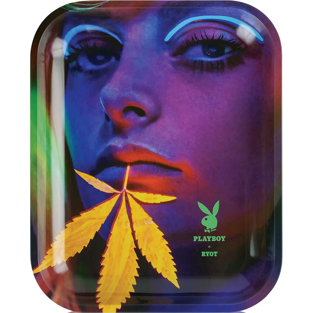 Playboy x RYOT Metal Rolling Tray - LG Leaf Beard