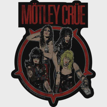 Motley Crue Group Circle Sticker