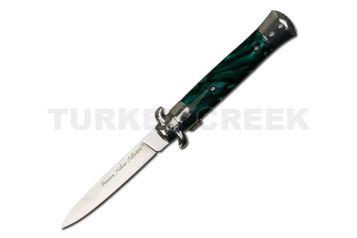 "Premium Milano Collection" Spring Assist Knife 5" Closed Green