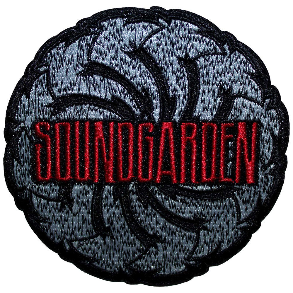 Soundgarden Standard Patch - Logo Swirl B&W