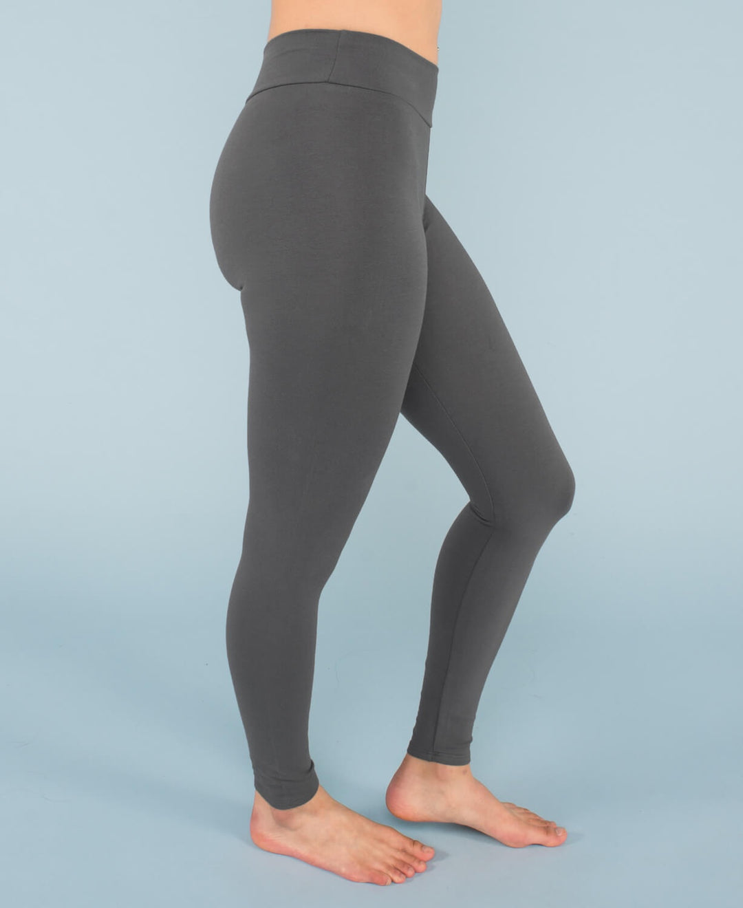 Organic Cotton Leggings - Full Length Charcoal