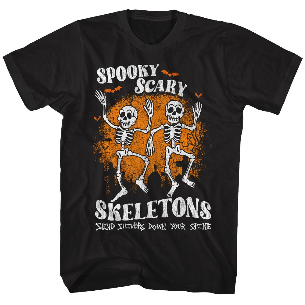 Spooky Scary Skeletons Bats and Graves T-Shirt