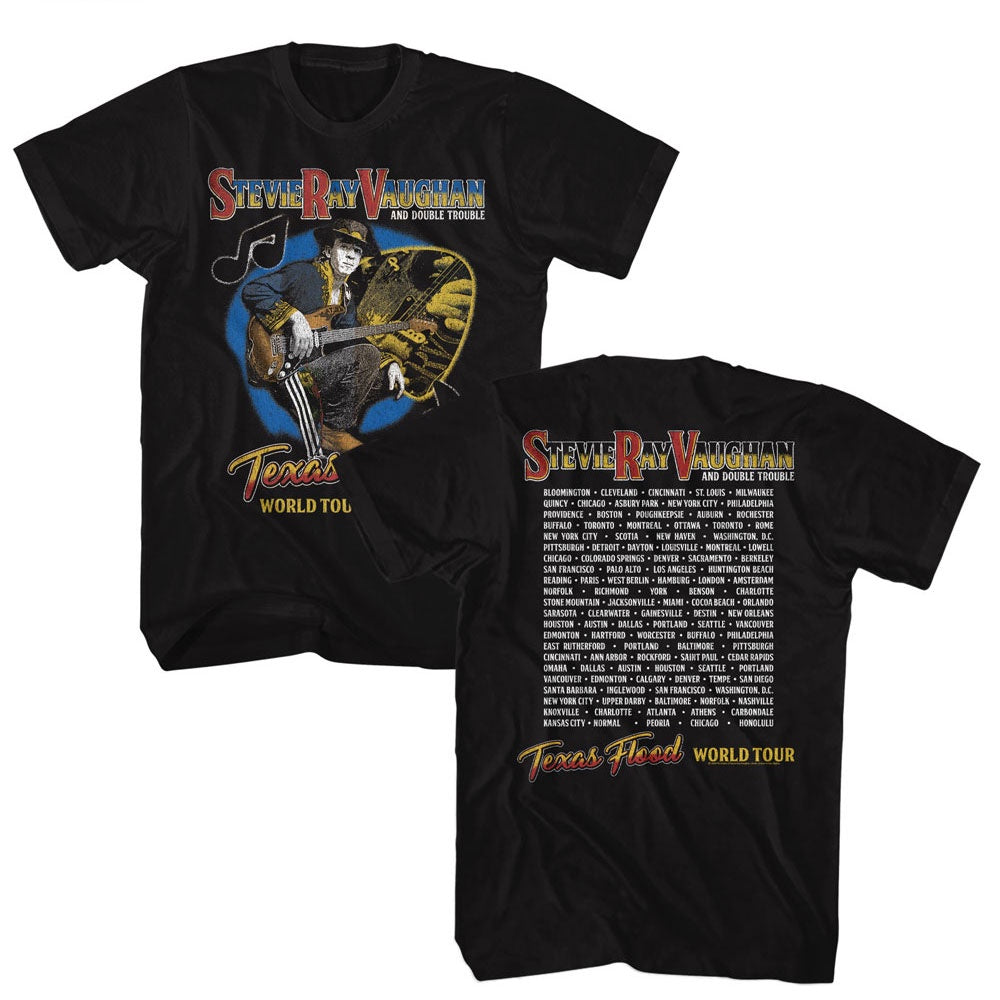 Stevie Ray Vaughan Texas Flood World Tour T-Shirt