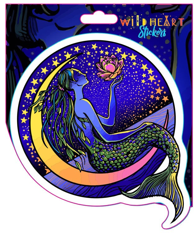 Wild Heart - Mermaid Moon Window Sticker ST116