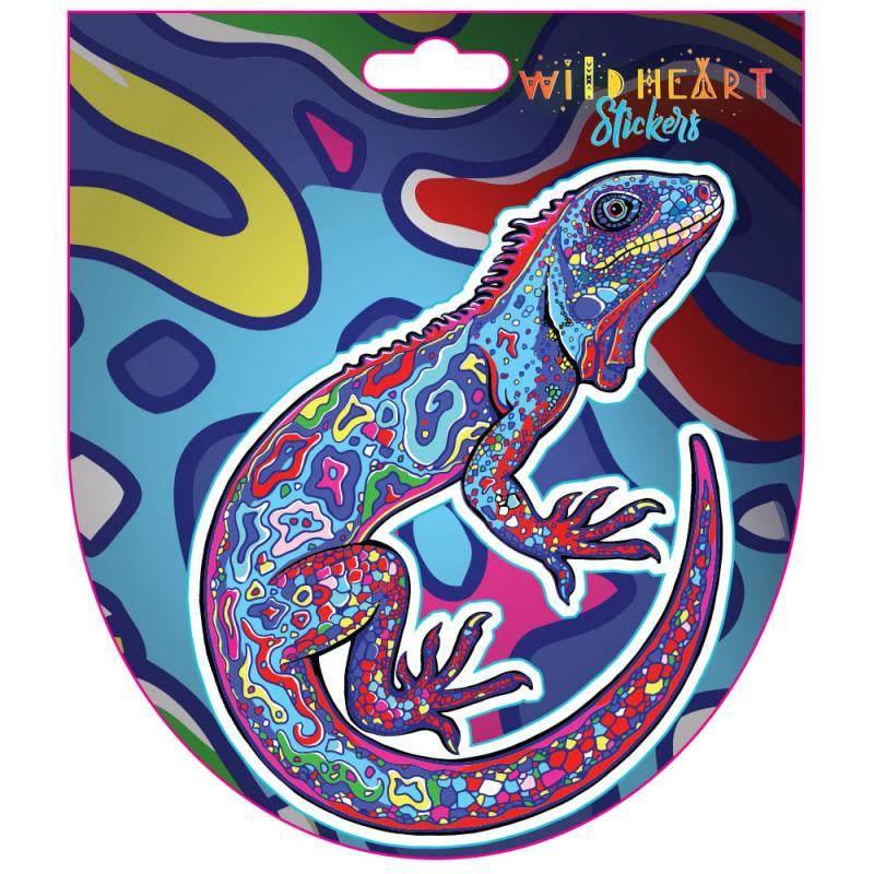 Wild Heart - Colorful Lizard Window Sticker ST157