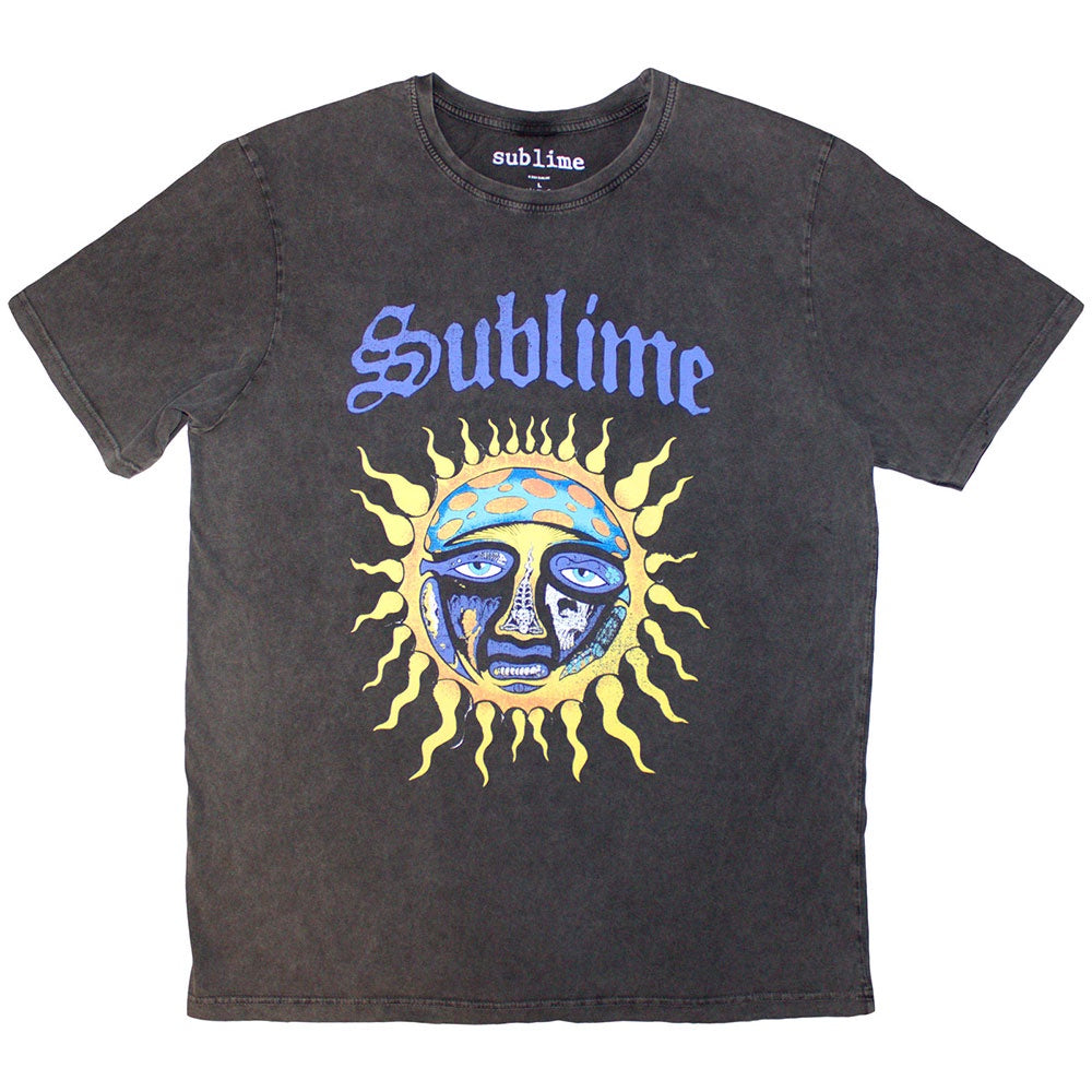 Sublime Stone Wash T-Shirt - Sun Logo (Charcoal Grey)