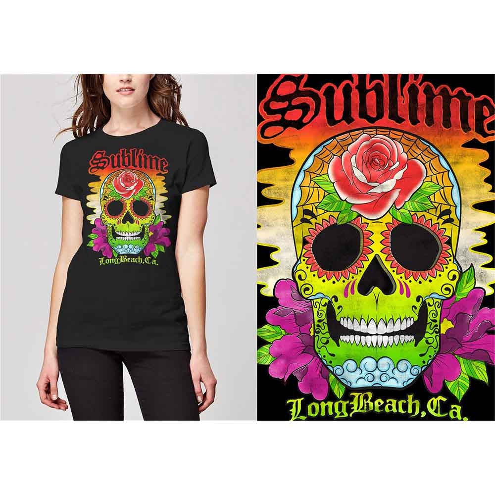 Sublime Ladies T-Shirt - Colour Skull