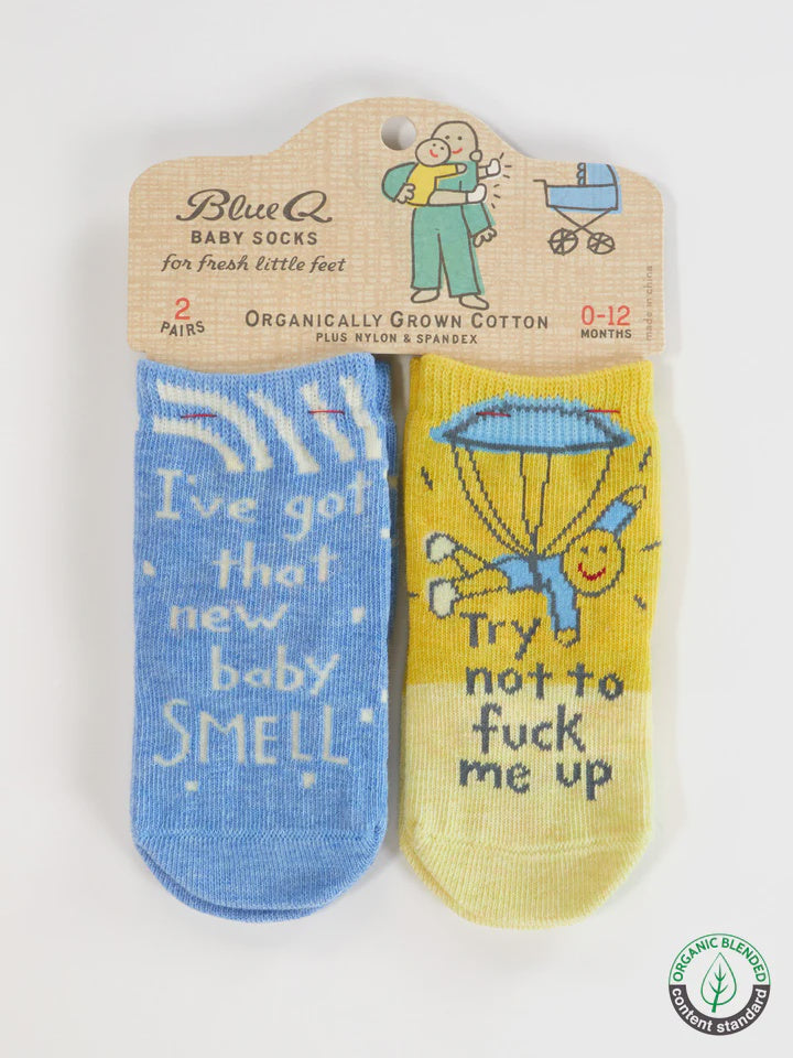 Blue Q - Baby Smell/Fuck Up Baby Socks
