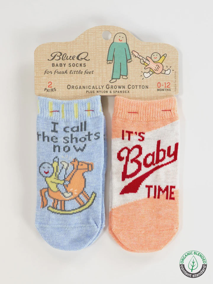Blue Q - Call Shots/Baby Time Baby Socks