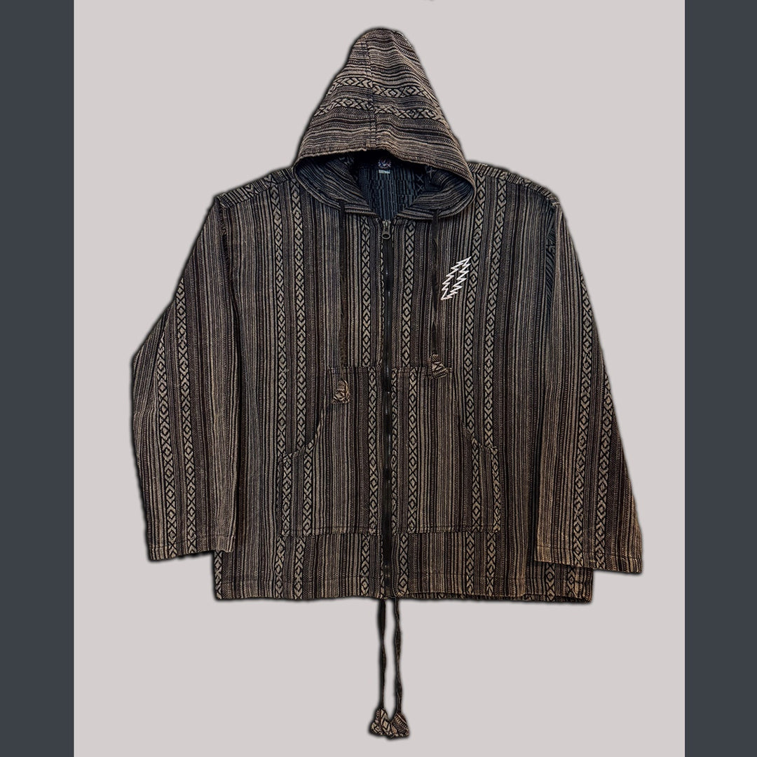 ESTIMATED JACKET Cotton Zip Up Hoodie w/Pockets & GD SYF Embroidery