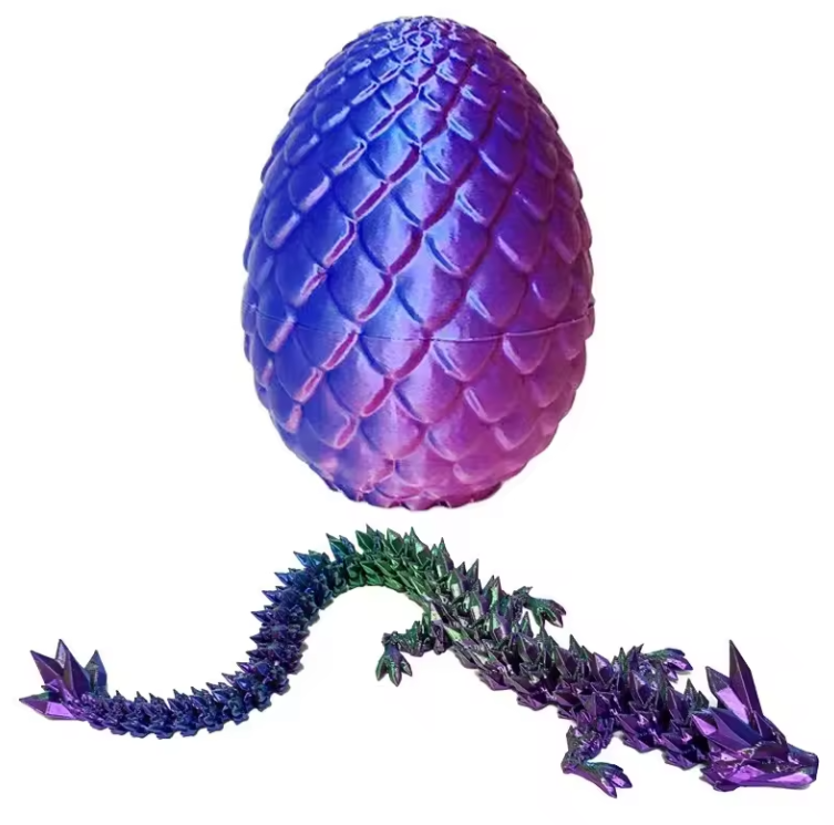 3D Printed Dragon Egg w/Dragon