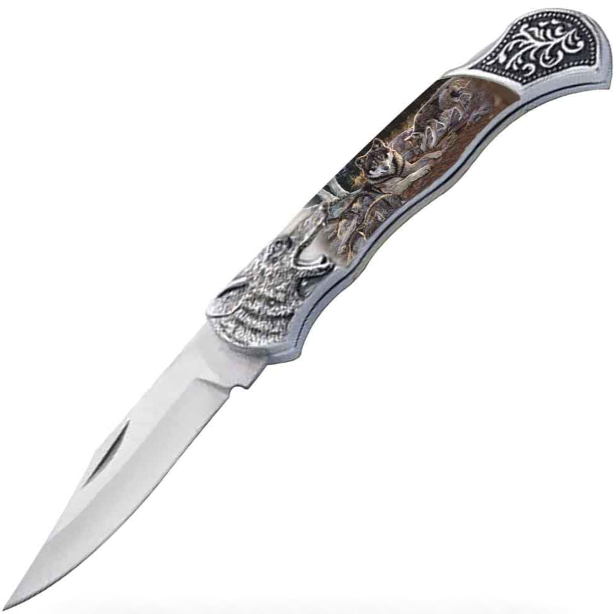 7.25" Wolf Bolster Handle Lockback Folding Pocket Knife